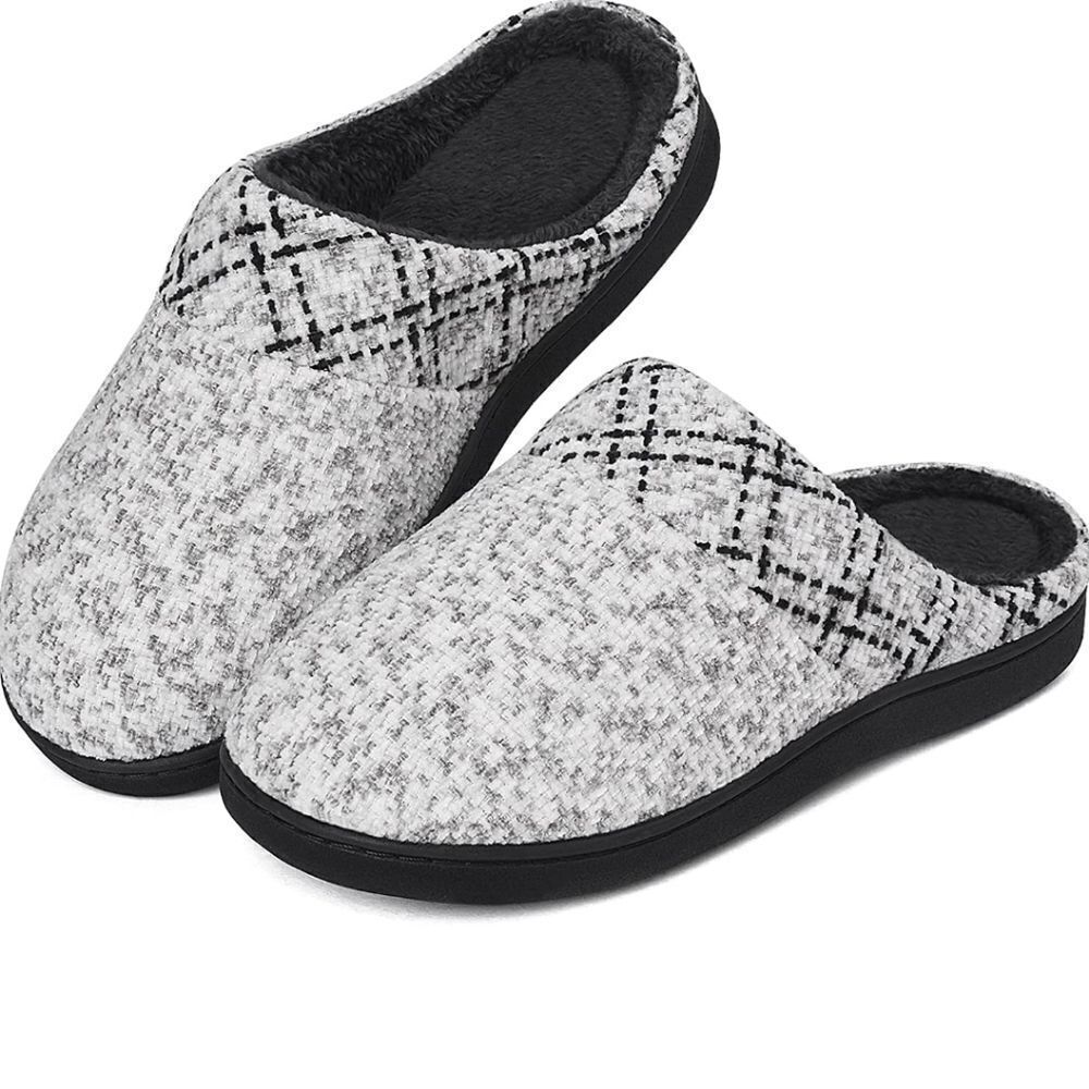 New Med 7/8 Grey Homitem House Shoes Memory Foam Slippers Indoor Outdoor…